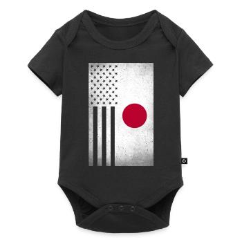 Japan Design für stolze japanische Amerikaner - Baby Premium Kurzarmbody - Schwarz - Vorne