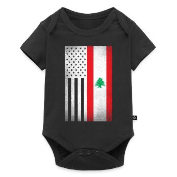 Libanon Design für stolze libanesische Amerikaner - Baby Premium Kurzarmbody - Schwarz - Vorne