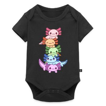 Rainbow Axolotl Group Design for Axolotl Fans - Baby Premium short-sleeve bodysuit - black - Front