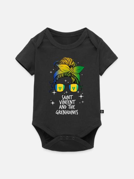 St. Vincent und die Grenadinen - Baby Premium Kurzarmbody - Schwarz