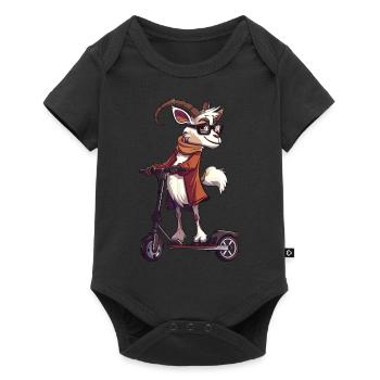 Rouleau de chèvre - Body à manches courtes Premium Bébé - noir - Devant