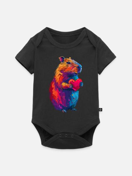 Wasserschwein - Baby Premium Kurzarmbody - Schwarz