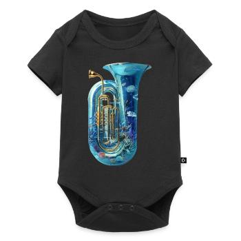 Tuba de poisson - Body à manches courtes Premium Bébé - noir - Devant