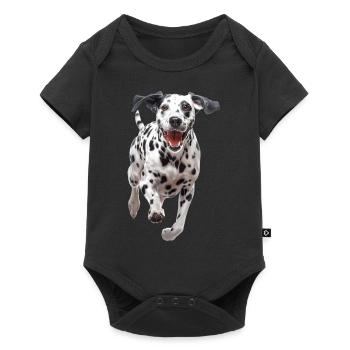 Dalmatiner - Baby Premium Kurzarmbody - Schwarz - Vorne