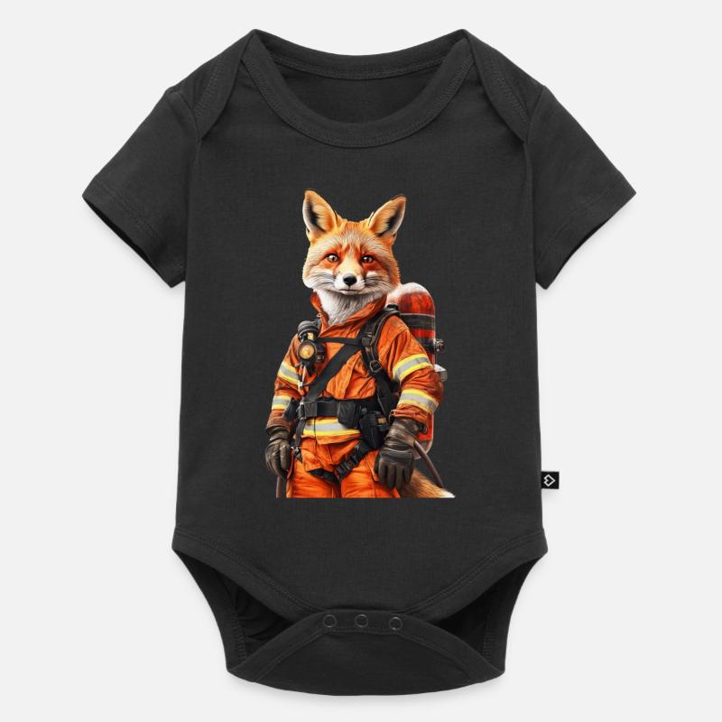 Fuchs - Baby Premium Kurzarmbody - Schwarz