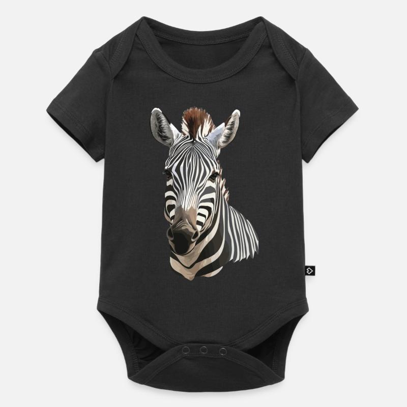 Zebra - Baby Premium Kurzarmbody - Schwarz