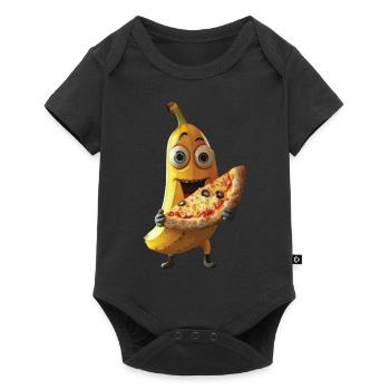 Banane - Baby Premium Kurzarmbody - Schwarz - Vorne