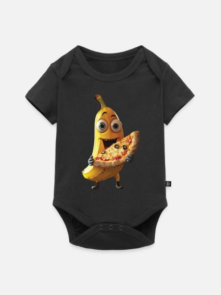 Banane - Baby Premium Kurzarmbody - Schwarz