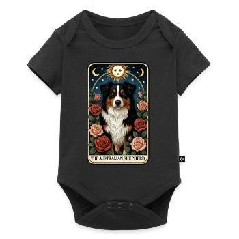 Australischer Schäferhund - Baby Premium Kurzarmbody - Schwarz - Vorne