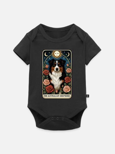 Australischer Schäferhund - Baby Premium Kurzarmbody - Schwarz