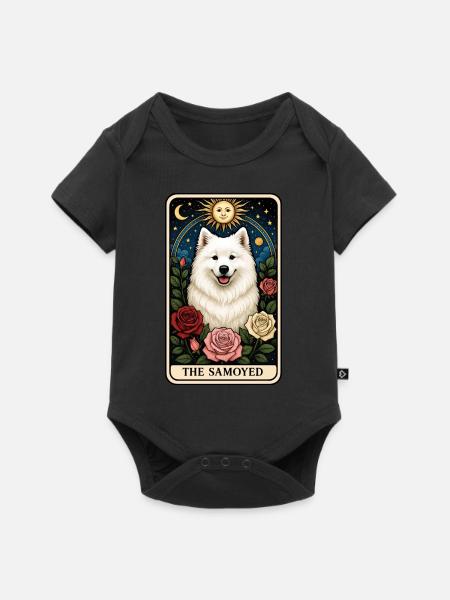 Samojede - Baby Premium Kurzarmbody - Schwarz