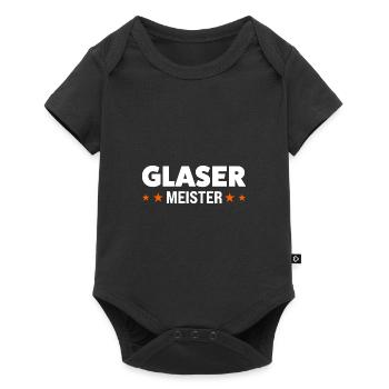 Glaser Meister Glaser Meister Geschenk - Baby Premium Kurzarmbody - Schwarz - Vorne
