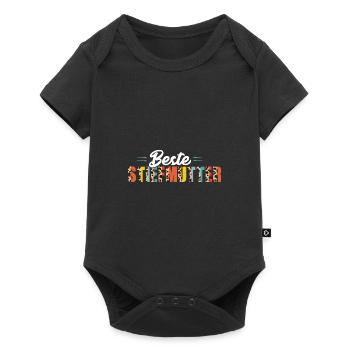 Stiefmama Familie Stiefmutter Geschenk - Baby Premium Kurzarmbody - Schwarz - Vorne
