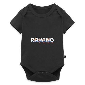 Rudern Frauen Vierer ohne Steuermann - Baby Premium Kurzarmbody - Schwarz - Vorne