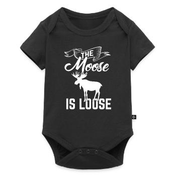 L'orignal est une idée de cadeau animal inspirée du wapiti - Body à manches courtes Premium Bébé - noir - Devant