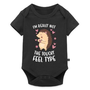 Hedgie Not The Touchy Feel Type Hedgehog - Baby Premium short-sleeve bodysuit - black - Front