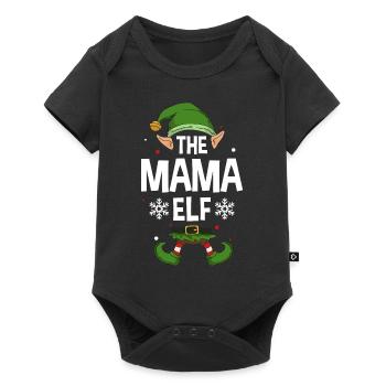 Group Matching Family Christmas Gift Elf - Baby Premium short-sleeve bodysuit - black - Front