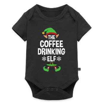Group Matching Family Christmas Gift Elf - Baby Premium short-sleeve bodysuit - black - Front
