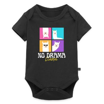 No drama llama - Baby Premium short-sleeve bodysuit - black - Front