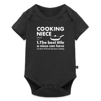 Cuisinier Nièce Définition Cuisine - Body à manches courtes Premium Bébé - noir - Devant