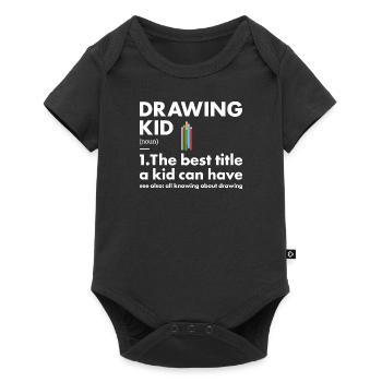 Drawer Kid Definition Drawing - Baby Premium Kurzarmbody - Schwarz - Vorne