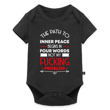 Humor Not my problem - Baby Premium short-sleeve bodysuit - black - Front