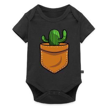Cactus arbuste Cactus piquant jardinier de jardin - Body à manches courtes Premium Bébé - noir - Devant