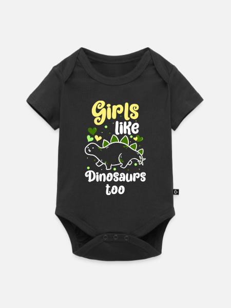 T-Rex Saurier Archäologie - Baby Premium Kurzarmbody - Schwarz