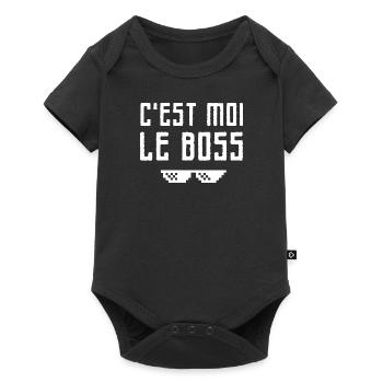 C'est moi le boss - Body à manches courtes Premium Bébé - noir - Devant