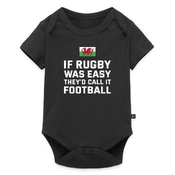 If Rugby Was Easy Wales Rugby - Baby Premium short-sleeve bodysuit - black - Front