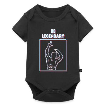 Soyez légendaire, Zyzz Pose, Fitness 3D effet - Body à manches courtes Premium Bébé - noir - Devant
