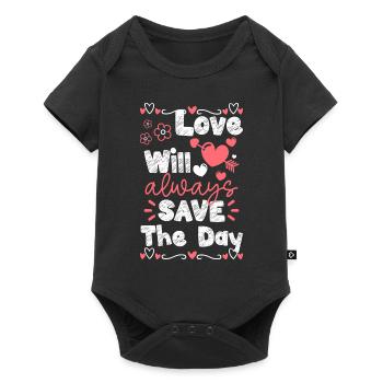 Romantisch Freundin Verliebt Partner - Baby Premium Kurzarmbody - Schwarz - Vorne