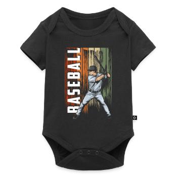 Baseball Mannschaft Team - Baby Premium short-sleeve bodysuit - black - Front