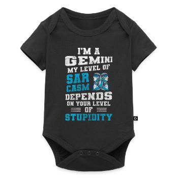 Zodiac sign zodiac element - Baby Premium short-sleeve bodysuit - black - Front
