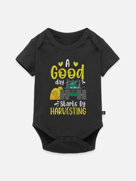 Ernte Feldarbeiter Acker - Baby Premium Kurzarmbody - Schwarz