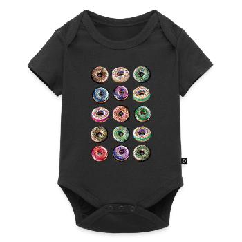 Donuts Humor Design - Body à manches courtes Premium Bébé - noir - Devant