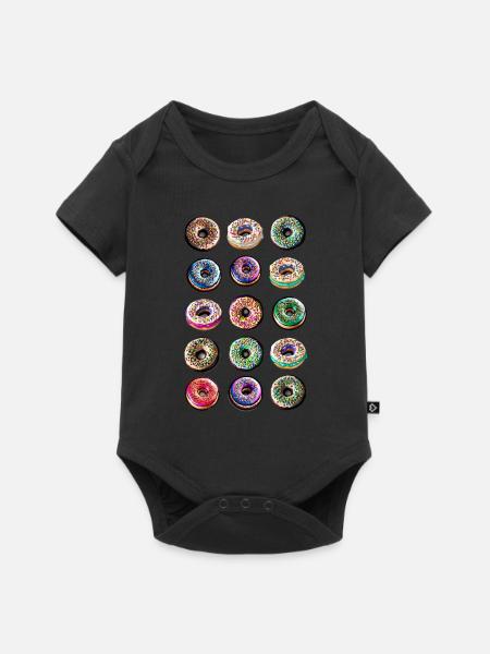 Donuts Humor Design - Baby Premium Kurzarmbody - Schwarz