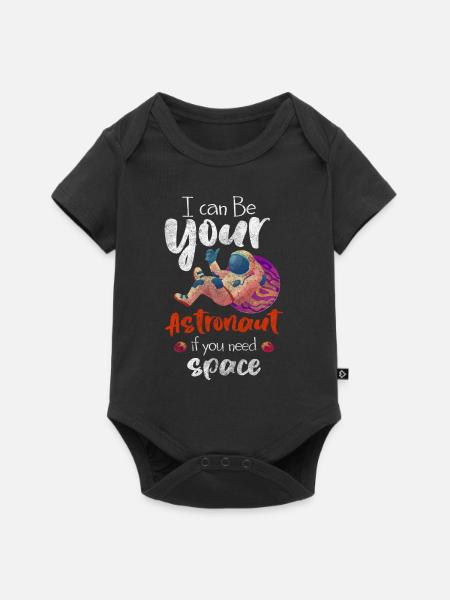 Astronaut Raumfahrt Raumanzug Rakete - Baby Premium Kurzarmbody - Schwarz