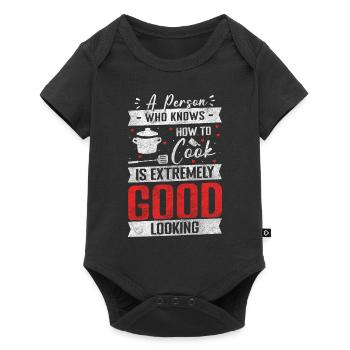 Koch Hobby Cuisine - Baby Premium Kurzarmbody - Schwarz - Vorne