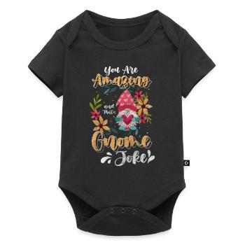 Imp Figurine Christmas Leprechaun - Baby Premium short-sleeve bodysuit - black - Front