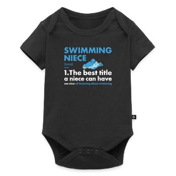 Sport Niece Swimming - Baby Premium Kurzarmbody - Schwarz - Vorne