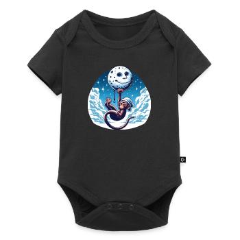 Monkey Moon Funny Animals - Baby Premium short-sleeve bodysuit - black - Front
