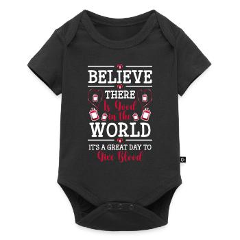 Blood Donation Help Rescuer - Baby Premium short-sleeve bodysuit - black - Front