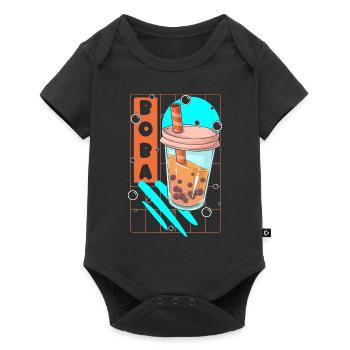 Boba Tapioka - Baby Premium short-sleeve bodysuit - black - Front