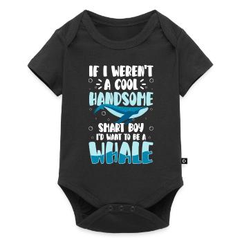 Whales Dolphin Sea Creatures Diving - Baby Premium short-sleeve bodysuit - black - Front