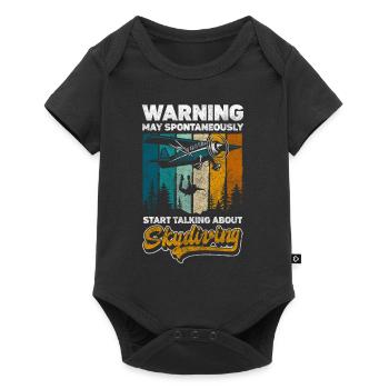Parachutisme Sports extrêmes Pilote d’avion - Body à manches courtes Premium Bébé - noir - Devant
