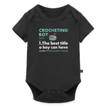 Crochet Garçon Définition Crochet - Body à manches courtes Premium Bébé - noir - Devant