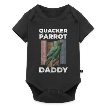 Bird Feathers African Grey Parrot Natural - Baby Premium short-sleeve bodysuit - black - Front