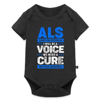 ALS nerve disease - Baby Premium short-sleeve bodysuit - black - Front