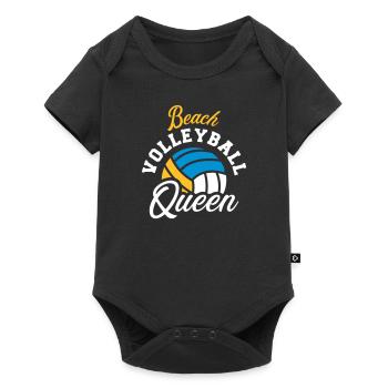 Beachvolleyball - Baby Premium Kurzarmbody - Schwarz - Vorne